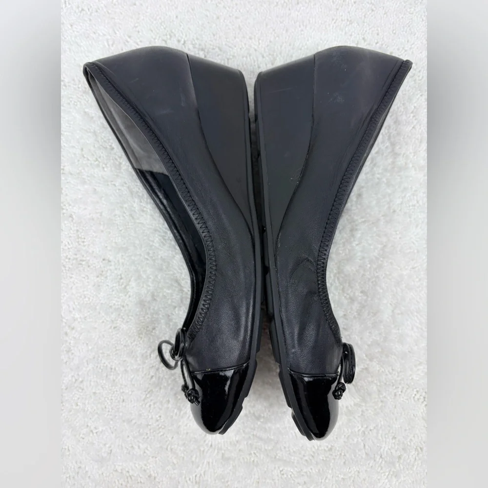 Cole Haan Women’s Nike Air Tali Patent Leather Cap Toe Wedge